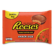 Reese's Snack Size Peanut Butter Cups, Jumbo Bag, 19.5 oz Bag (24600012)