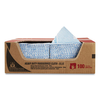 WypAll Heavy-Duty Foodservice Cloths, 12.5 x 23.5, Blue, 100/Carton (51633)