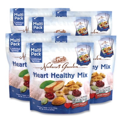 Nature's Garden Healthy Heart Mix, 1.2 oz Pouch, 7 Pouches/Pack, 6 Packs/Carton (29400006)