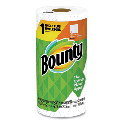 Bounty Kitchen Roll Paper Towels, 2-Ply, White, 48 Sheets/Roll, 24 Rolls/Carton (02914)