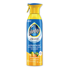 Pledge Multi Surface Antibacterial Everyday Cleaner, 9.7 oz Aerosol Spray (307951EA)