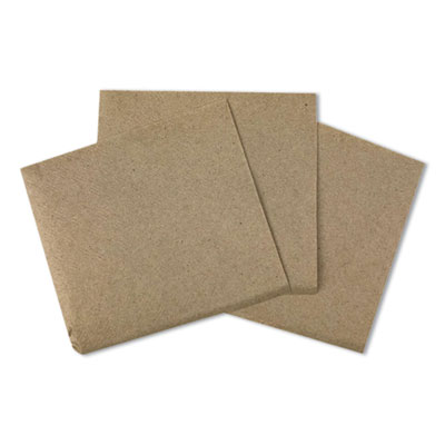 Boardwalk Beverage Napkins, 1-Ply, 9.5" x 9.5", Kraft, 500/Pack, 8 Packs/Carton (BWK8300K)