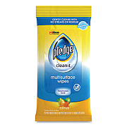 Pledge Multi-Surface Cleaner Wet Wipes, Cloth, 7 x 10, Fresh Citrus, 25/Pack (319249EA)