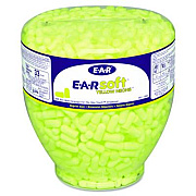 3M E-A-Rsoft Neon Tapered Earplug Refill, Cordless, Yellow, 500/Box (3911004)