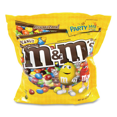 M & M's SUP Party Bag Peanut, 42 oz Bag, 2 Bags/Pack (20901304)