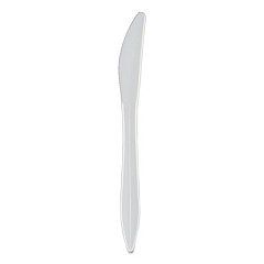 Berkley Square Mediumweight Polypropylene Cutlery, Knife, Plastic, White, 1,000/Carton (1011000)