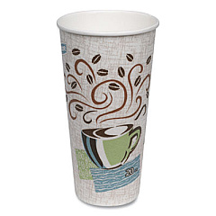 Dixie PERFECTOUCH HOT/COLD CUPS, 20 OZ, COFFEE HAZE, GREEN/BLUE, 25/PACK (597400)