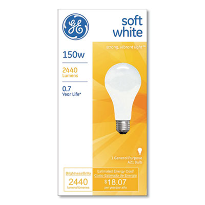 GE 450765 General Purpose A21 Incandescent SW Light Bulb