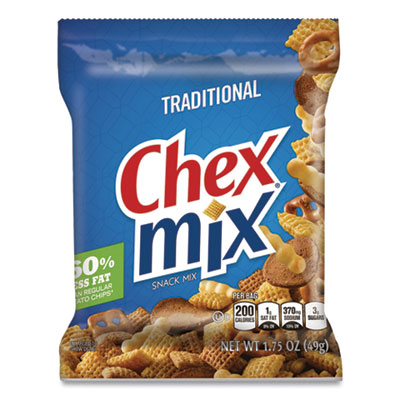 Chex Mix TRADITIONAL SNACK MIX, 1.75 OZ SNACK PACK, 60 PACKS/CARTON (402574)