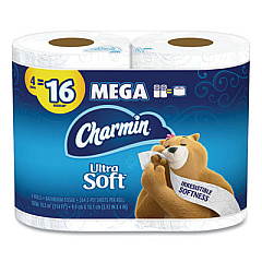 Charmin Ultra Soft Bathroom Tissue, Septic Safe, 2-Ply, White, 4 x 3.92, 264 Sheets/Roll, 4 Rolls/Pack, 6 Packs/Carton (52769)