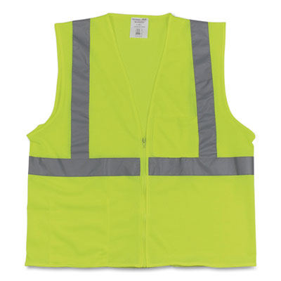 PIP TWO-POCKET ZIPPER SAFETY VEST, HI-VIZ LIME YELLOW, X-LARGE (1074206)
