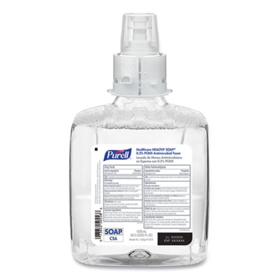 PURELL HEALTHCARE HEALTHY SOAP 0.5% PCMX ANTIMICROBIAL FOAM, FOR CS6 DISPENSERS, LIGHT FLORAL SCENT, 1,200 ML, 2/CARTON (657802)