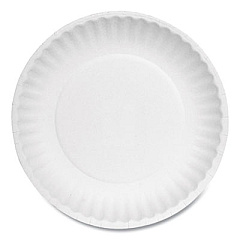 AJM Packaging Corporation Paper Plates, 6" dia, White, 1,000/Carton (PP6AJKWH)