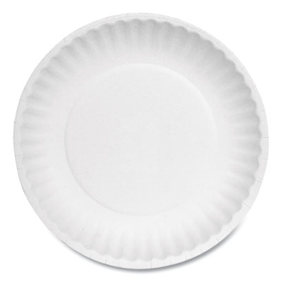 AJM Packaging Corporation Paper Plates, 6" dia, White, 1,000/Carton (PP6AJKWH)