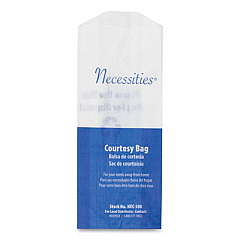 HOSPECO Feminine Hygiene Convenience Disposal Bag, 3" x 1.5" x 7.75", White, 500/Carton (NEC500)
