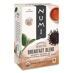 Numi Organic Teas and Teasans, 1.4 oz, Breakfast Blend, 18/Box (10220)