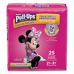 Huggies PULL-UPS LEARNING DESIGNS POTTY TRAINING PANTS FOR GIRLS, SIZE 2T-3T, 25/PACK (45132)