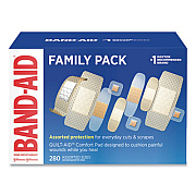 BAND-AID Sheer and Clear Adhesive Bandages, Assorted Sizes, 280/Box (4711)