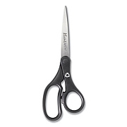 Westcott KleenEarth Basic Plastic Handle Scissors, 8" Long, 3.25" Cut Length, Black Straight Handle (15583)
