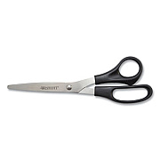 Westcott Value Line Stainless Steel Shears, 8" Long, 3.5" Cut Length, Black Straight Handle (13135)