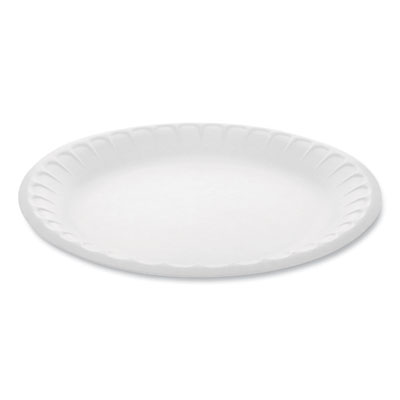 Pactiv UNLAMINATED FOAM DINNERWARE, PLATE, 9" DIAMETER, WHITE, 500/CARTON (0TH100090000)