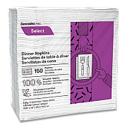 Cascades PRO Select Dinner Napkins, 2-Ply, White, 16 x 15.5, 150/Pack, 20/Carton (N211)