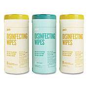 Perk Disinfecting Wipes, Fresh/Lemon, 7 x 8, 35 Wipes/Canister, 3 Canisters/Pack (24411132)