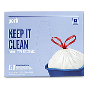 Perk 24377876 Drawstring Tall Kitchen Trash Bags