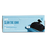 Perk Twist-Tie Heavy-Duty Trash Bags, 45 gal, 1.1 mil, 45" x 38", Black, 25/Box (24377877)