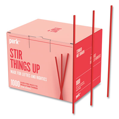 Perk Red Plastic Stirrers, 1,000/Pack (24393962)