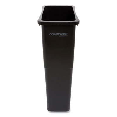 Coastwide Professional Slim Open Top Trash Can, Plastic, 23 gal, Black (2625781)