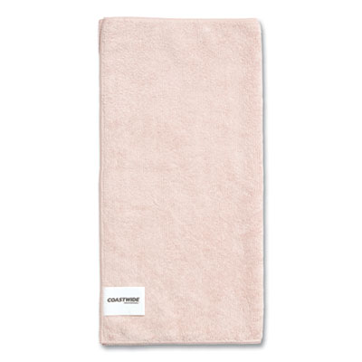 Coastwide Professional Microfiber Wipers, 15.75 x 15.75, Pink, 12/Pack (24398916)