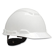 3M H-700 Series Hard Hat with Four Point Ratchet Suspension, UVicator Sensor, White (H701RUV)