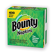 Bounty Quilted Napkins, 1-Ply, 12.2 x 12, White, 200/Pack, 400/Carton (59096)