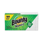 Bounty Quilted Napkins, 1-Ply, 12.1 x 12, White, 100/Pack (34884PK)