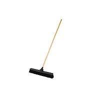 Rubbermaid Commercial PUSH BROOMS, 24" BRUSH, TAMPICO BRISTLES, FOR FINE DEBRIS, 62" WOOD HANDLE, BLACK (2040000)