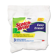 Scotch-Brite PROFESSIONAL Easy Erasing Pad 4004, 4.4 x 2.6, Blue/White, 3/Pack (833)