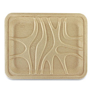 World Centric PFAS Fiber Trays, 9.1 x 7.1 x 0.7, Natural, Paper, 500/Carton (TRSC4S)