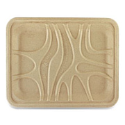 World Centric Laminated Fiber Meat and Produce Trays, PLA Lined, PFAS Free, 9.1 x 7.1 x 0.7, Natural, Paper, 500/Carton (TRSC4SLLF)