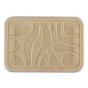 World Centric Laminated Fiber Meat and Produce Trays, PLA Lined, PFAS Free, 8.2 x 5.7 x 0.7, Natural, Paper, 500/Carton (TRSC2SLLF)