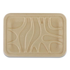 World Centric Laminated Fiber Meat and Produce Trays, PLA Lined, PFAS Free, 8.2 x 5.7 x 0.7, Natural, Paper, 500/Carton (TRSC2SLLF)