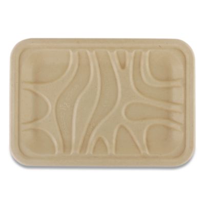 World Centric Laminated Fiber Meat and Produce Trays, PLA Lined, PFAS Free, 8.2 x 5.7 x 0.7, Natural, Paper, 500/Carton (TRSC2SLLF)