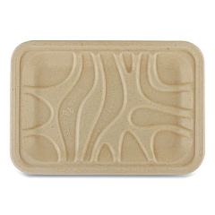 World Centric Fiber Trays, 1-Compartment, 8.2 x 5.7 x 0.7, Natural, 500/Carton (TRSC2S)
