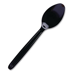 WNA Cutlery for Cutlerease Dispensing System, Mediumweight Spoon, Plastic, Black, 960/Box (CEASESP960BL)