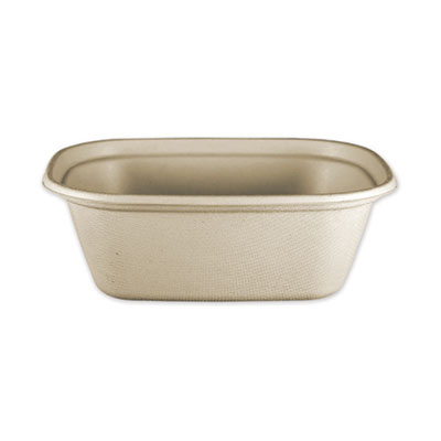 World Centric Fiber Containers, 48 oz, 8.5" Diameter x 3"h, Natural, 400/Carton (CTSCU3)