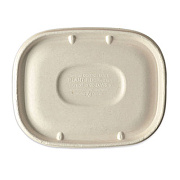 World Centric Fiber Lids for Fiber Containers, 8.9 x 6.9 x 0.4, Natural, 400/Carton (CTLSCU3)