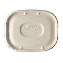 World Centric Fiber Lids for Fiber Containers, 8.9 x 6.9 x 0.4, Natural, 400/Carton (CTLSCU3)