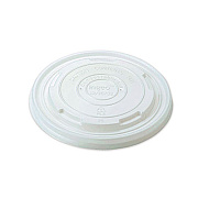 World Centric PLA Lids for Bowls, 4.6" Diameter x 0.5"h, White, 1,000/Carton (BOLCS12)