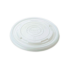 World Centric PLA Lids for Bowls, 4.6" Diameter x 0.5"h, White, 1,000/Carton (BOLCS12)