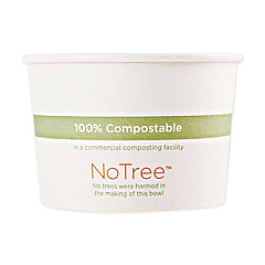 World Centric No Tree Paper Bowls, 12 oz, 4.4" Diameter x 2.5" h, Natural, Sugarcane, 500/Carton (BOSU12)